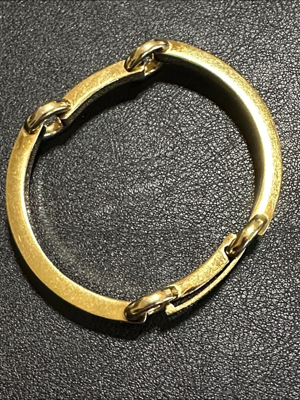 Michael Kors Gold Tone Status Link Horsebit Bangle Bracelet